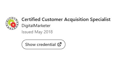 Certified Customer Acquisition Specialist